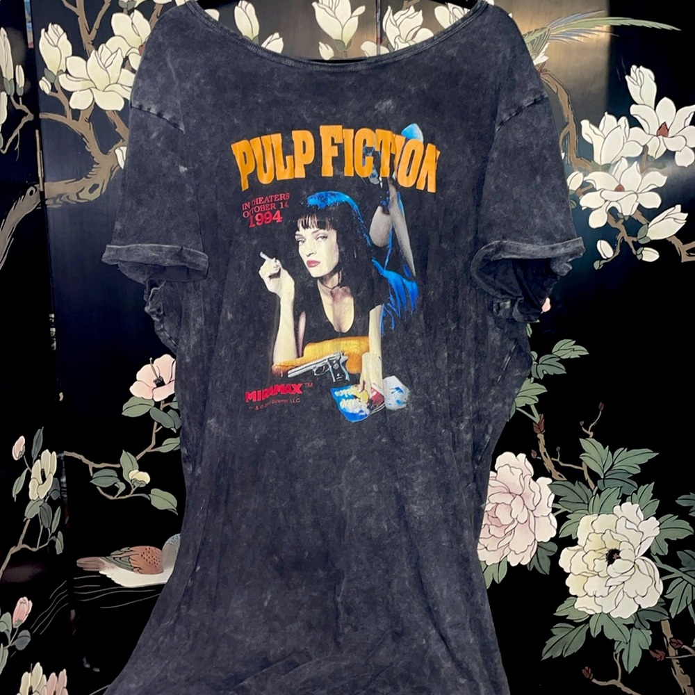Pulp Fiction Movie Poster T-shirt Dress - Sz 3X